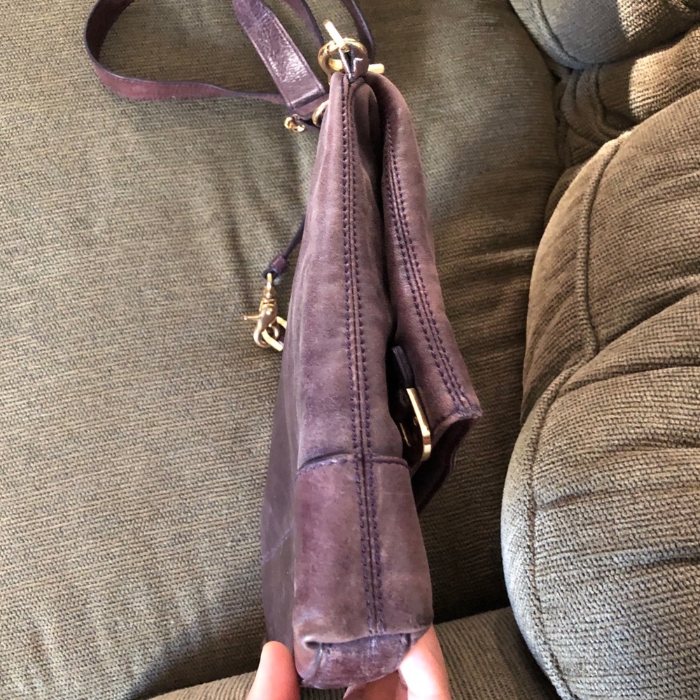 Auth Tory Burch Purple Crossbody Flap Over Bag - Picture 10 of 14
